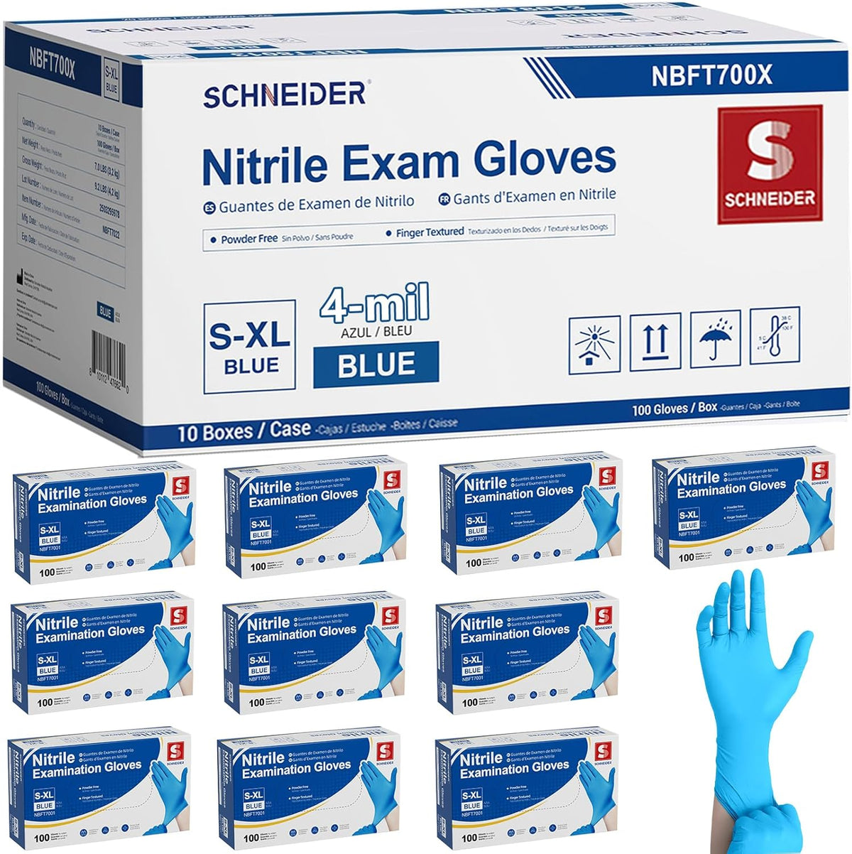 Nitrile Gloves, Gloves Disposable Latex Free, Powder Free