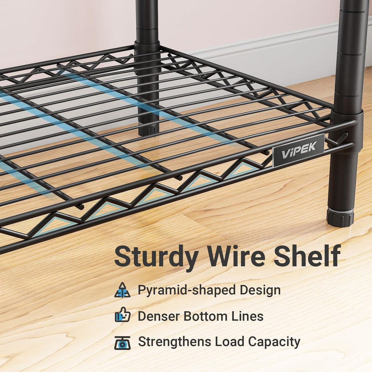 V5 Heavy Duty Clothes Rack, Freestanding Modular Closet System, Black