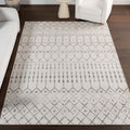 Blythe Grey Trellis Power Loomed Area Rug, 9' X 12'