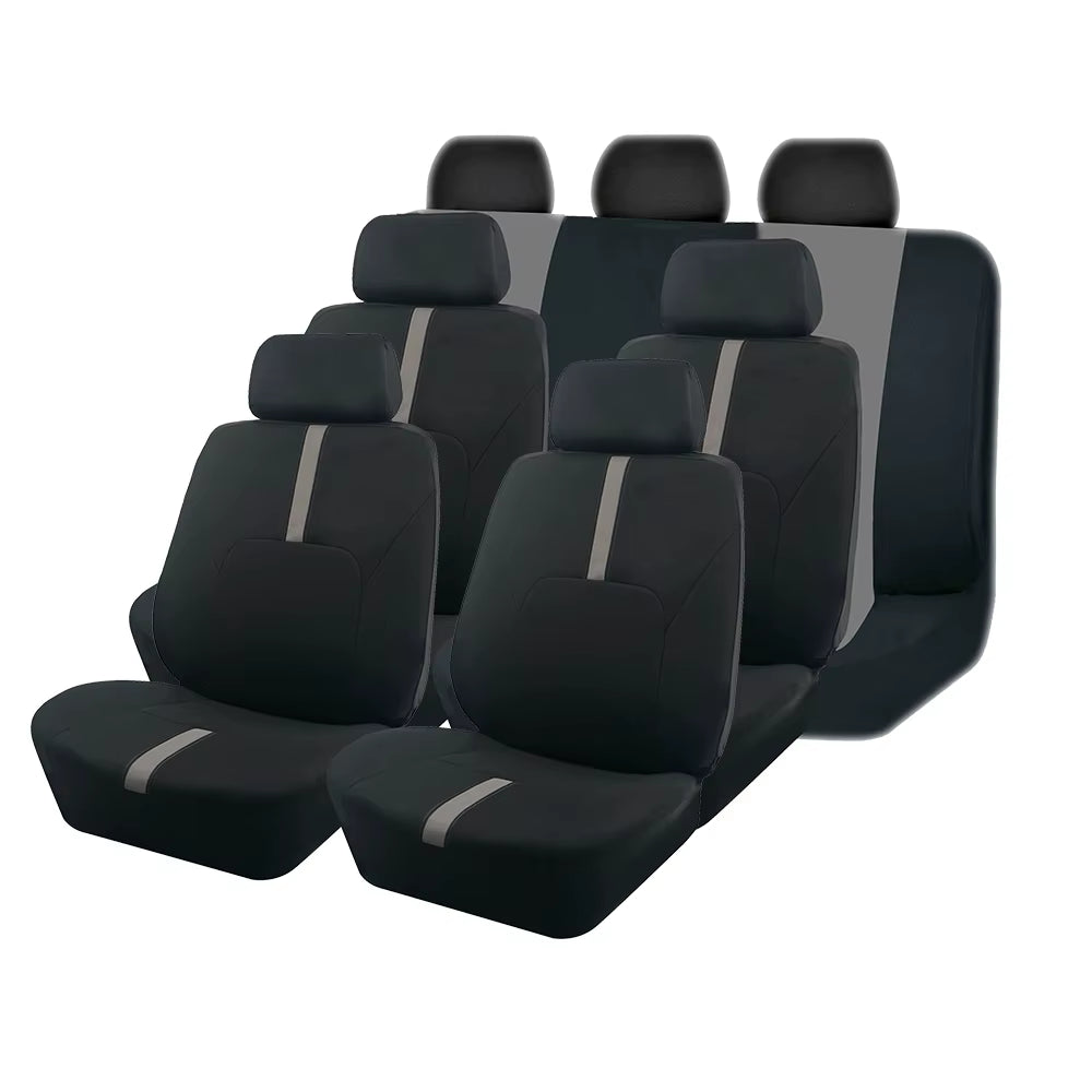 AUTOKING 2/5/7 Seat Covers for Car Universal Size Sporty Design Polyester Car Seat Covers Fit for Most Car Suv Truck Van