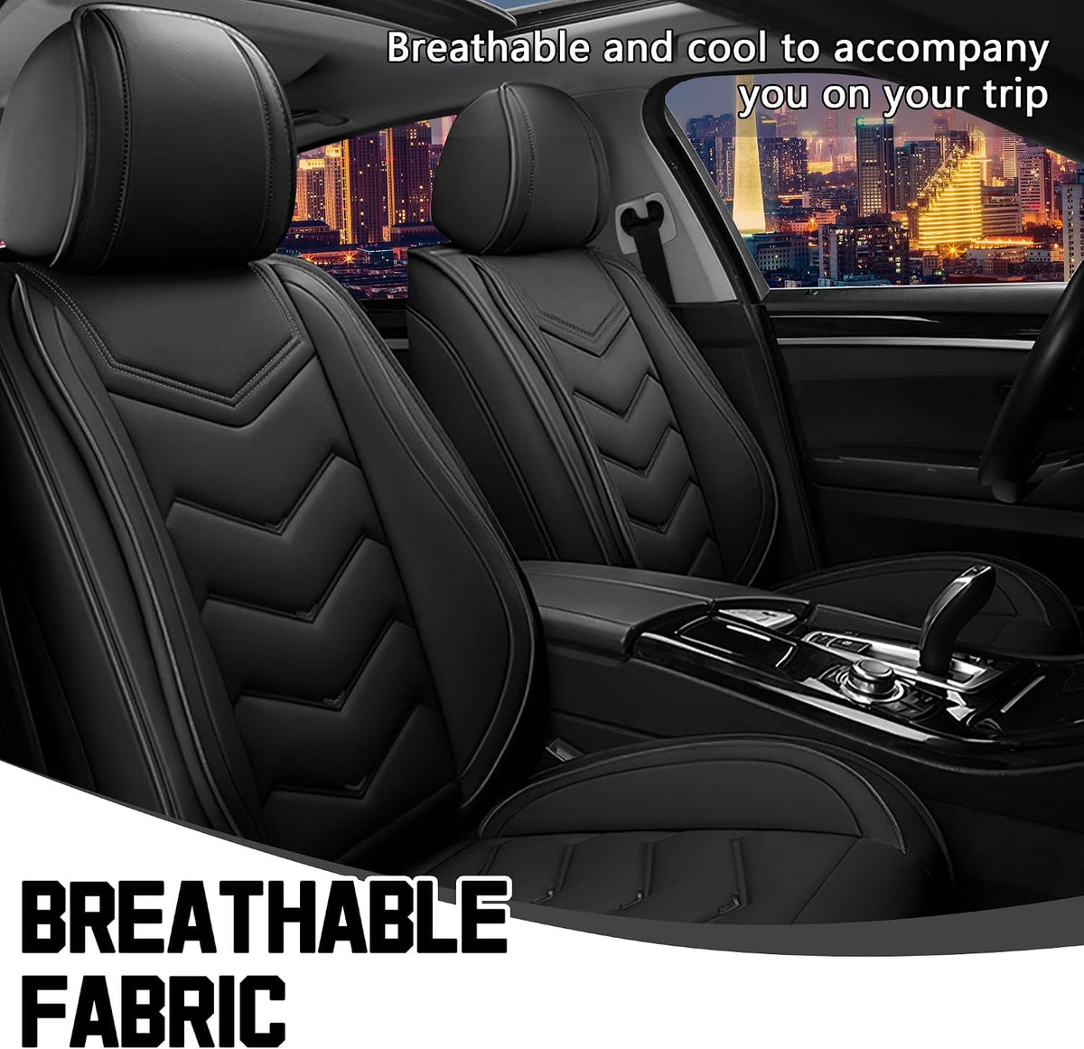 Car Seat Covers for Honda Civic 2000-2026, Stylish Sport Seat Cover, Premium Nappa Leather Car Seat Cover. Automobile Seat Covers Sets.(Standard 2 Seats/Pure Black)