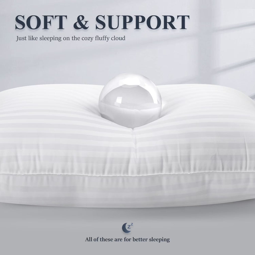 Bed Pillows for Sleeping King Size with Cotton Cooling Cover, Pillows for Bed, 2-Pack