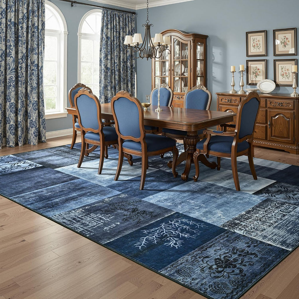 9X12 Washable Area Rugs for Living Room Bedroom