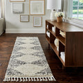 Bria off White Diamond Power Loomed Runner Rug, 2' X 10'