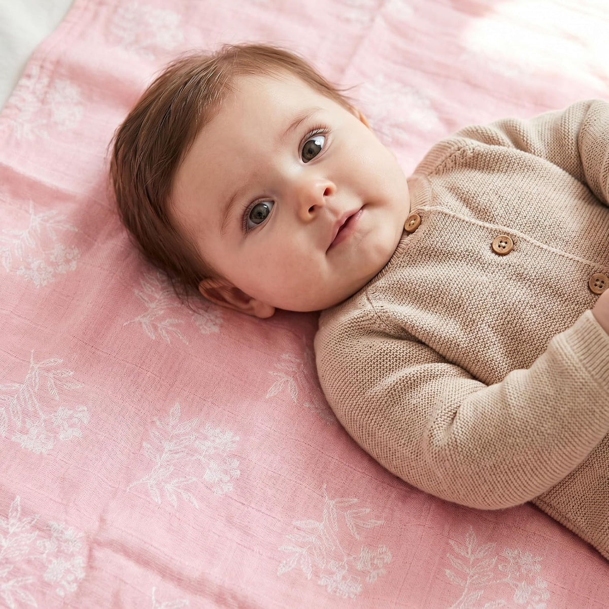 Receiving Blankets Girl Muslin Swaddle Blankets for Newborn