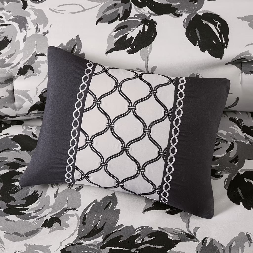 Bedding Sets, Full/Queen Floral Print Comforter Set, Bed Sets, Comforter Sets,