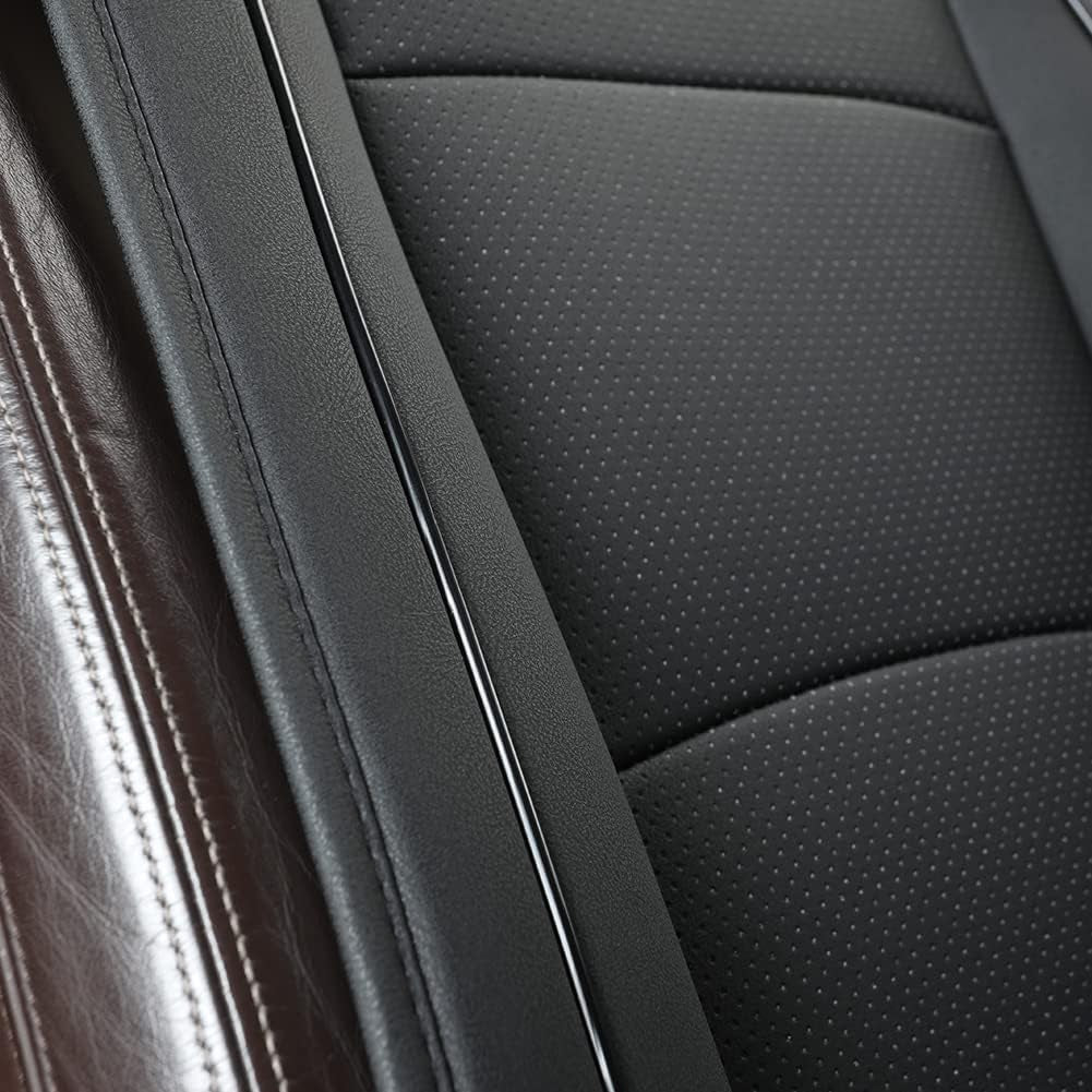 1 Pack Luxury Automotive Seat Cover Water Proof PU Leather Front Car Seat Cover Protectors Seat Cover Universal Fit 95% Vehicles