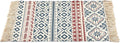 Contemporary Moroccan Geometric Design Hand Woven Cotton Printed Rug 23.6'' X 35.4'' Washable Door Mat Accent Rug Runner for Kitchen Floor, Living Room, Bedroom