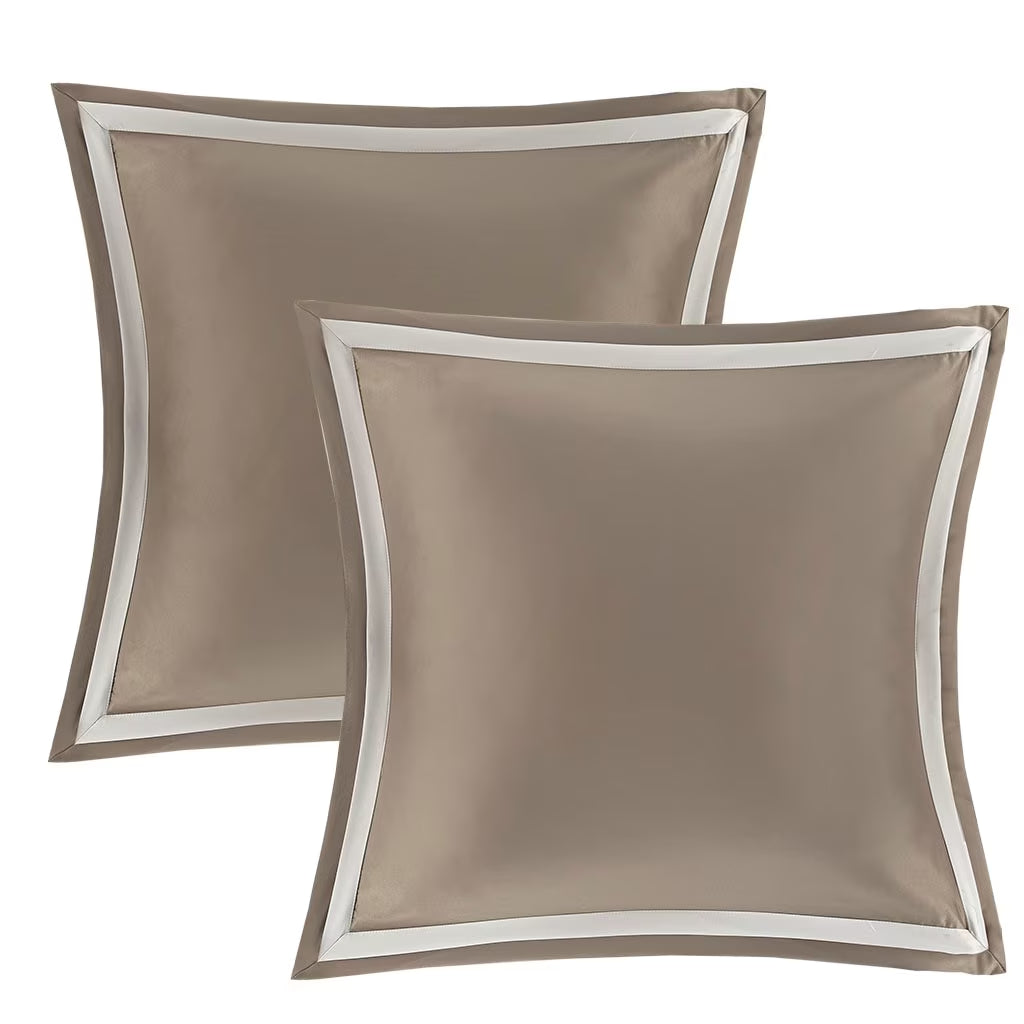 Bedding Sets 8 Piece Jacquard Comforter Set Tan/Ivory Cal King,Bed Sets