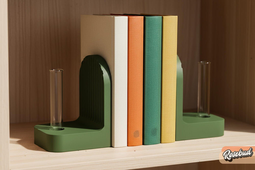 Ribbed Modern Bookend, Book Lover Gift, Bookshelf Decor, Book Club Gifts, Bookish Library Decor, Bookworm, Reading Challenge, Book Nook