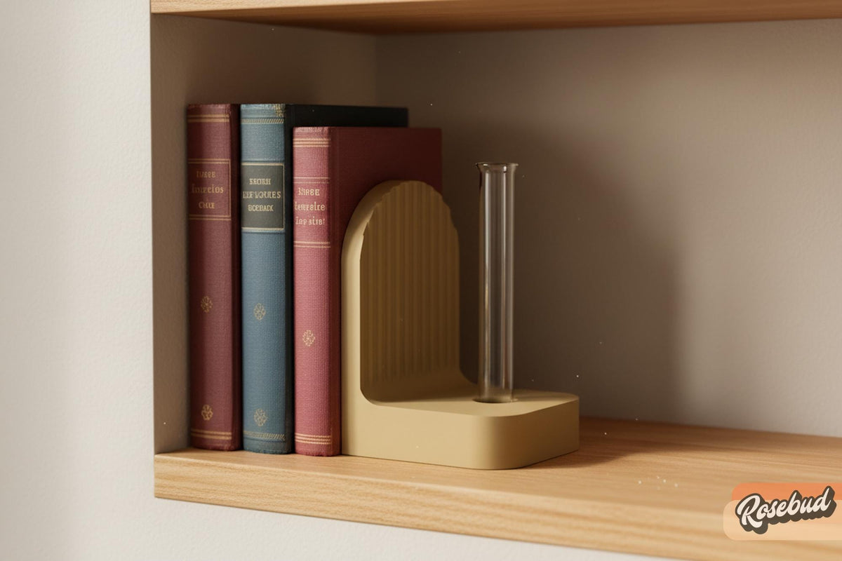Ribbed Modern Bookend, Book Lover Gift, Bookshelf Decor, Book Club Gifts, Bookish Library Decor, Bookworm, Reading Challenge, Book Nook