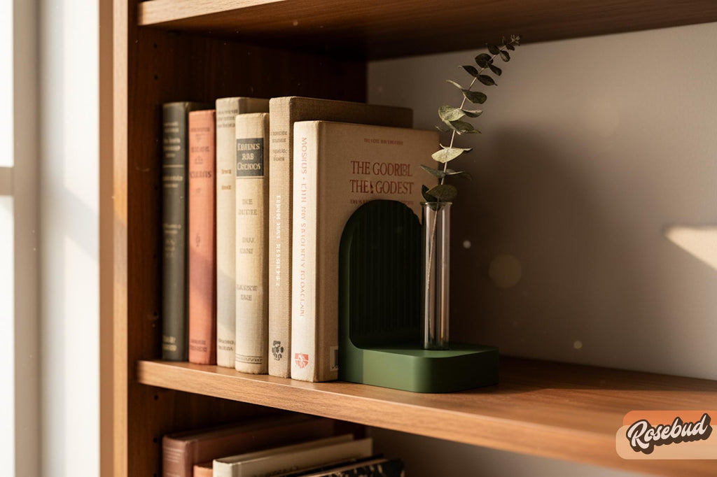 Ribbed Modern Bookend, Book Lover Gift, Bookshelf Decor, Book Club Gifts, Bookish Library Decor, Bookworm, Reading Challenge, Book Nook