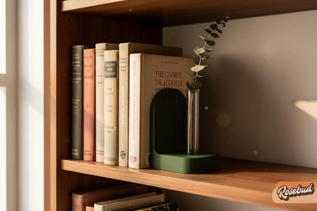 Ribbed Modern Bookend, Book Lover Gift, Bookshelf Decor, Book Club Gifts, Bookish Library Decor, Bookworm, Reading Challenge, Book Nook